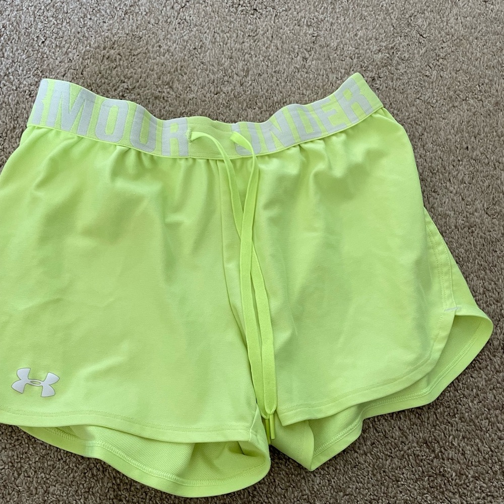 bright yellow under armour shorts